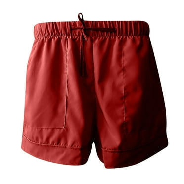 Pntutb Womens Shorts,Women's Plus Size Comfy Drawstring Casual Elastic Waist Pocket Loose Shorts Pants