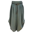 thumbnail image 1 of Pntutb Womens Skirt,Women's Cotton Linen Skirts Fashion Casual Solid Loose Sashes Mid-Calf Skirt, 1 of 5