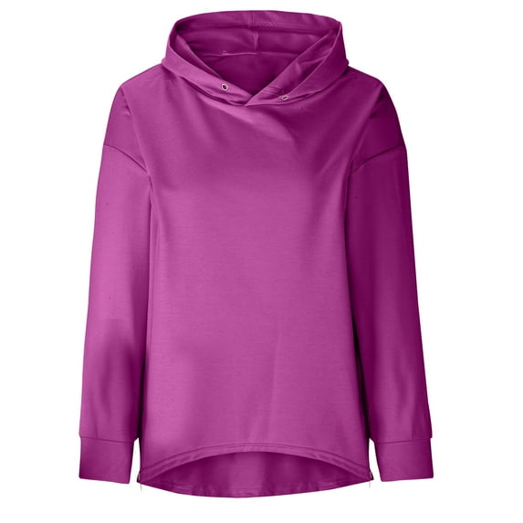 Pntutb Womens Solidlong Sleeve Blouse Pullover Tops Hoodies Sweateshirts