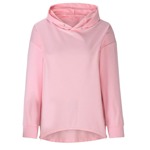 Pntutb Womens Solidlong Sleeve Blouse Pullover Tops Hoodies Sweateshirts