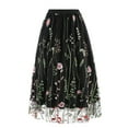 thumbnail image 1 of Pntutb Womens Spring Summer Skirts New Retro Slim Mesh Embroidery Half-Body Skirt, 1 of 3
