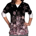 thumbnail image 1 of Pntutb Womens Tops,Ladies Loose Casual Print V-Neck Pocket Short Sleeve Tops Blouses, 1 of 5