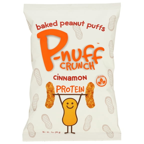 Pnuff Puffs Cinnamon Baked Peanut Snack 4 oz (Pack Of 6)