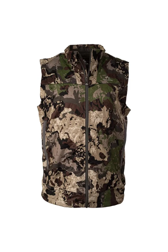 Pnuma Outdoor Alpha Vertex Vest, Caza Veil Camo, 2XLT, Windproof, Waterproof, Primaloft Insulation, Bow Hunting Design (P1002CXXT)