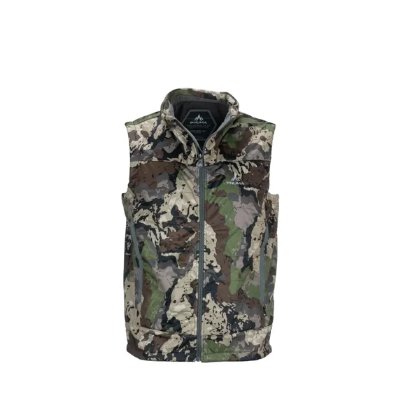 Pnuma Outdoors Alpha Vertex Vest, Caza Camo, Waterproof, Windproof, Primaloft Insulation, Athletic Fit, All-Season Warmth (AV-VE-CZ-L)