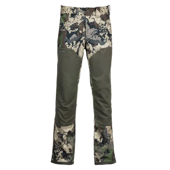 Pnuma Outdoors Brushguard Caza Pants, Heavy-Duty 360g Polyester, Nylon Reinforced Cuffs, 5 Pockets, Articulated Knees, Camo 44x32 (BG-PT-CZ-44x32)