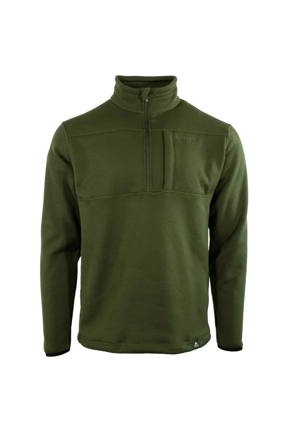 Durango Fleece Pullover, Olive, Insulated Polyester, Breathable, Quarter Zip, Left Chest Pocket, YKK Zippers, Size L (DU-FP-OL-L)