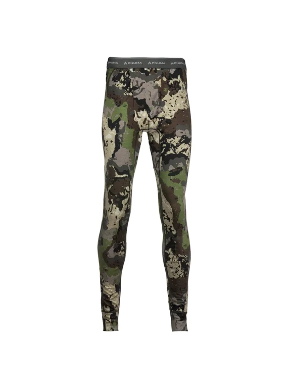 Merino Wool Base Layer Pant, Caza Camo, Size S, Moisture-Wicking, Thermal Insulation (P405CS)
