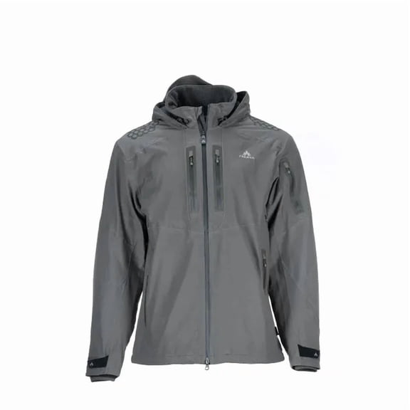 Pnuma Outdoors Selkirk Jacket, Beluga XL, Waterproof, 3M Scotchgard, SilverStrike Odor Control, Quiet Softshell, Adjustable Hood, Safety Harness Port (SK-JK-BE-XL)