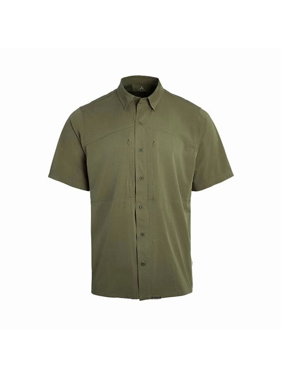 Shooter Shirt, Short Sleeve, Savage Green, 3XL, Moisture Wicking, UPF 30+, Microban, Athletic Fit, Firearm Pockets (SS-SS-SG-3XL)