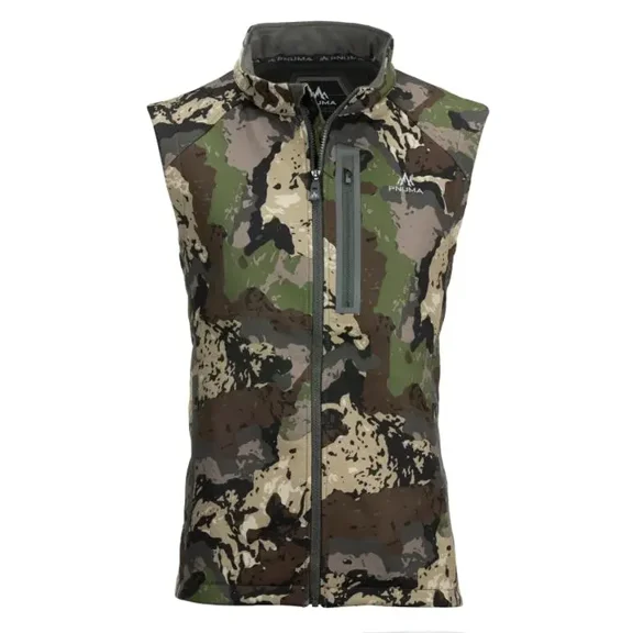 Pnuma Outdoors Waypoint Vest, Caza Camo, 2XL, Windproof, Water Repellent, Fleece Lined, Tree Stand Harness Port, Anti-Microbial (WP-VE-CZ-2XL)