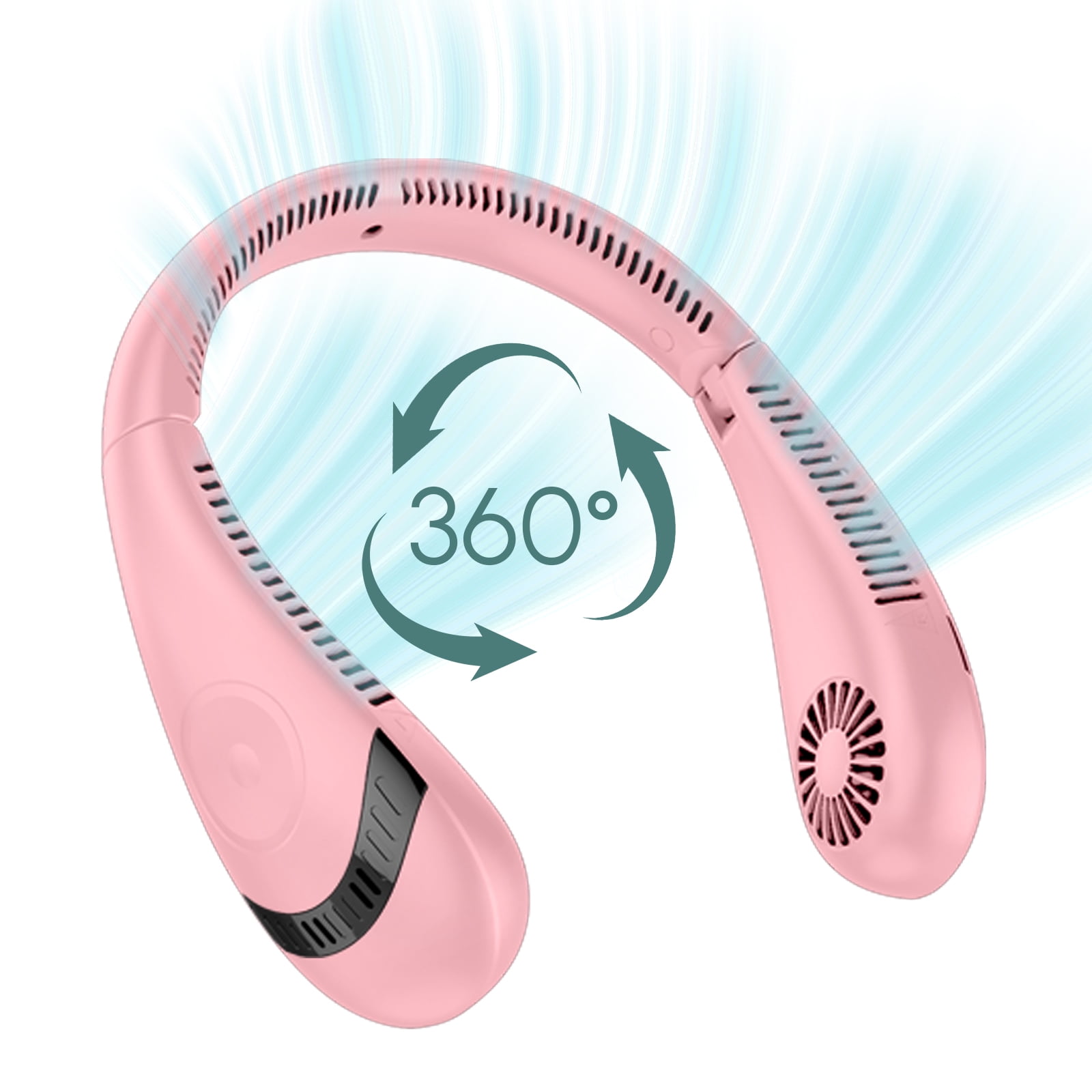 Pnyta Quiet Wearable Portable Neck Fan, Foldable, Bladeless, 3 Speeds