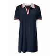 thumbnail image 1 of Po-Lo Dresses for Women Short Sleeve Tennis Golf Dress V Neck Summer Casual Dress with Pocket Black L, 1 of 6