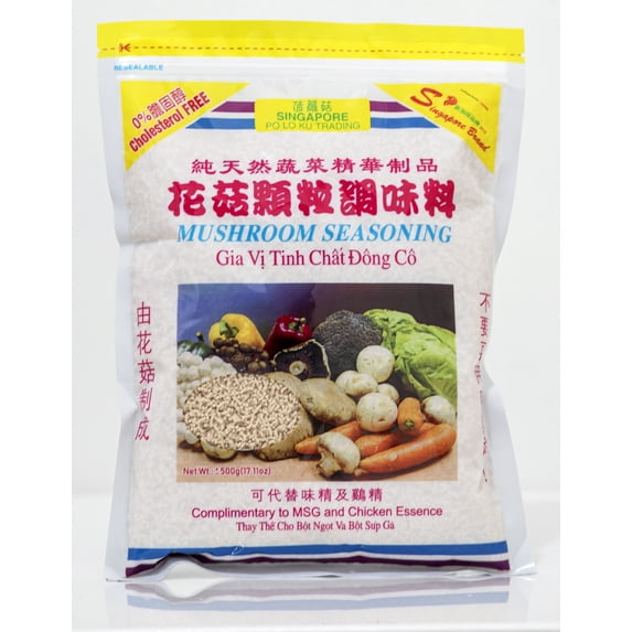 Po Lo Ku, All Natural Mushroom Seasoning, 17.63 oz - Vegan - Non GMO - Umami Seasoning