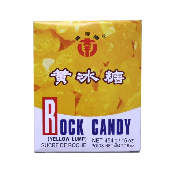 Po Rock crystals Candy Sugar (Yellow Lump Raw Cane Sugar) 16oz