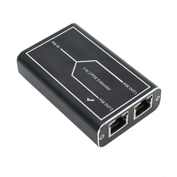 PoE Extender 100m Ranges Extension, Outdoor Ethernet Repeaters RJ45 Ethernet PoE Extender for IP Camera, Plugs and Play