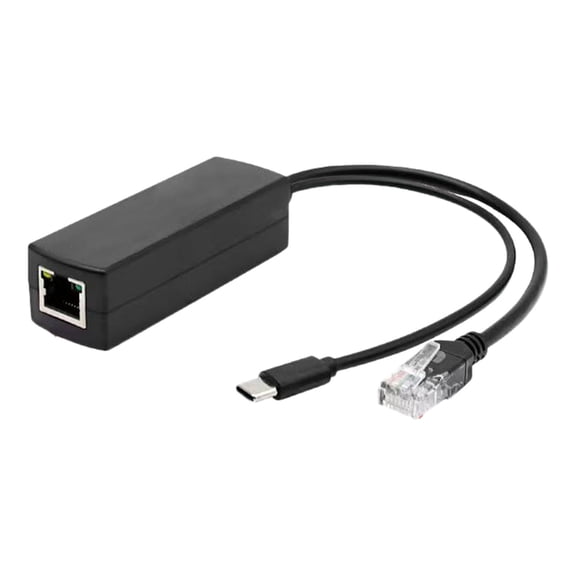 PoE Splitter USB-C 5V Active PoE to USB C Adapter IEEE 802.3af Compliant for Raspberry Pi 4 IP WiFi Security Cameras