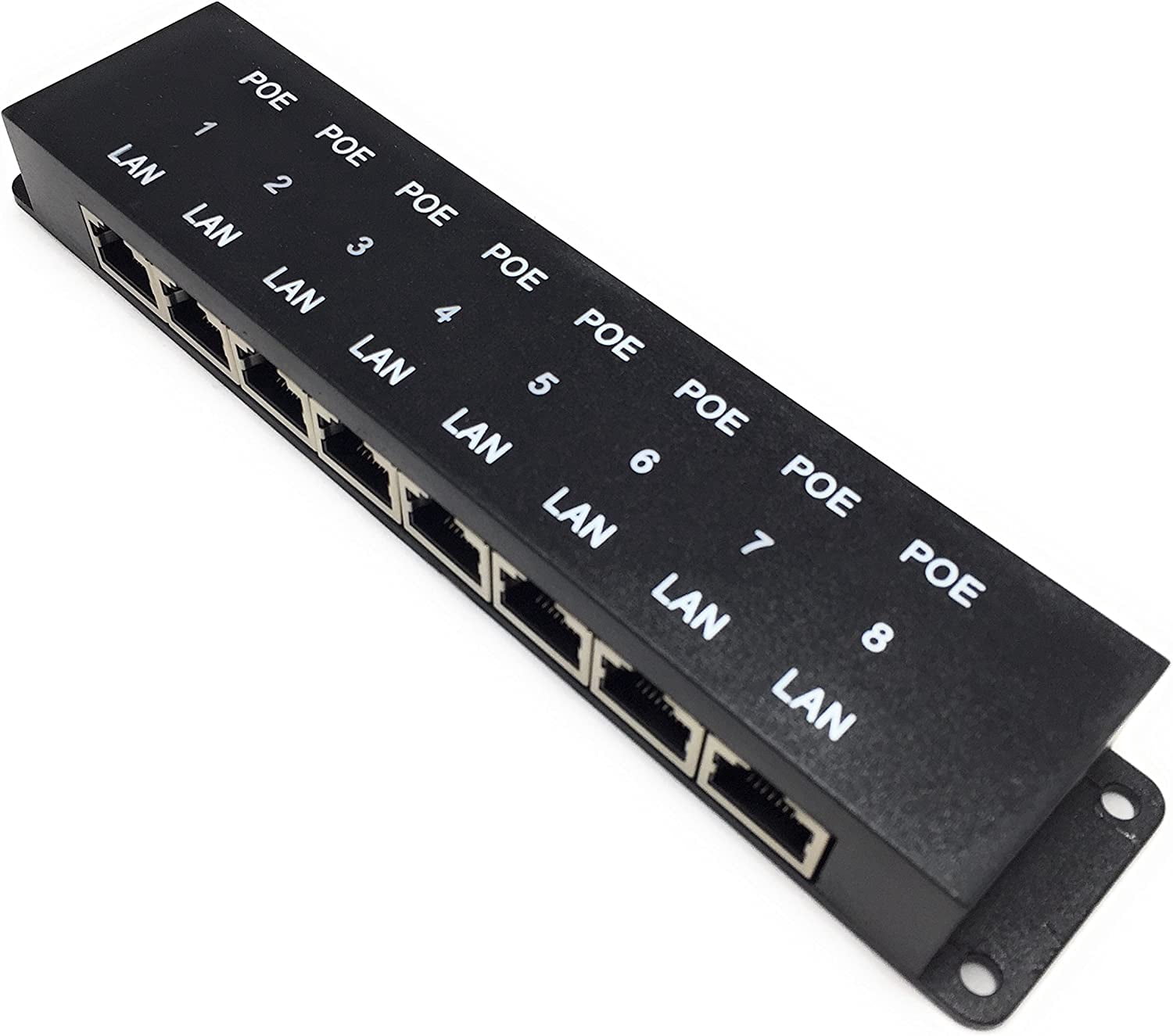 PoE World PoE Injector 8 Port Power Over Ethernet Injector for Pive Device 8 LAN+PoE Port 10/100 Data rate for IP