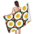 thumbnail image 1 of Poached Eggs Bacon Rosemary Bath Towel, Highly Absorbent towels for bathroom Quick Drying Microfiber Bath Towels for Body, Soft Shower Towels for Sport, Yoga, SPA, Gym 27x55in, 1 of 5