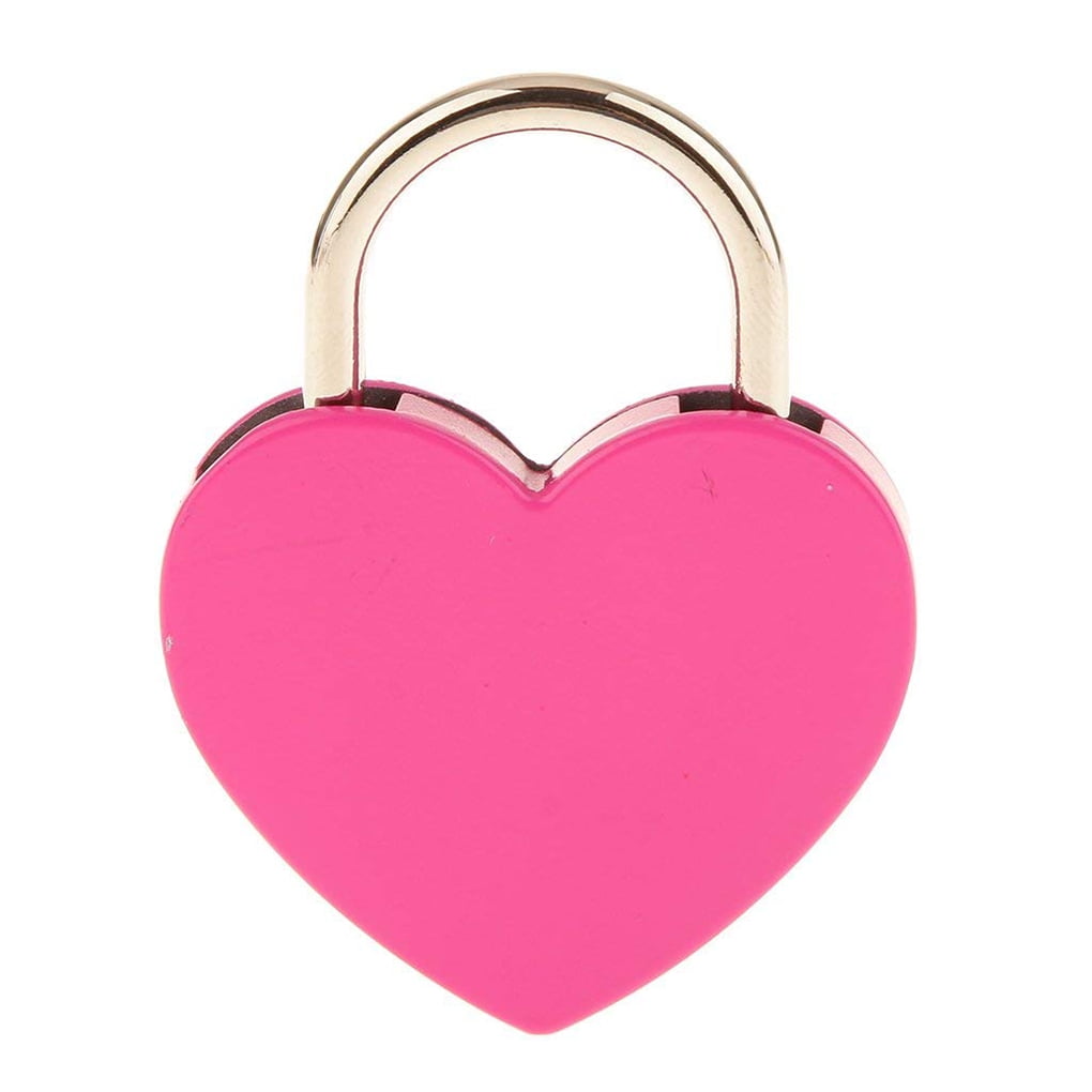 Poartable Heartshaped Lock Key Set Blessing Hardware Padlock Kit