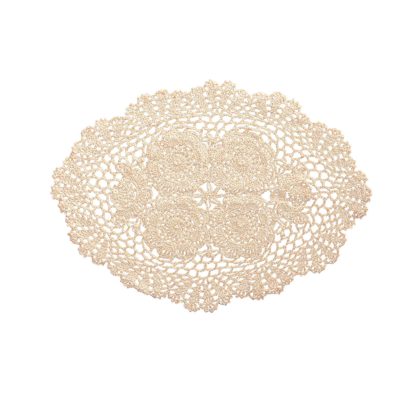 Poaug Placemat Clearance Handmade Crochet Flower Placemat Pure Cotton