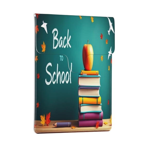 Pobuds Leather Laptop Sleeve, Padded Case, Thin Portable, Versatile Bag - Compatible with 13 inch laptops or MacBook Air Pro 13 inch 2016 or later - Horizontal, Back Tp School Classroom (2)