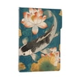 thumbnail image 1 of Pobuds Leather Laptop Sleeve, Padded Case, Thin Portable, Versatile Bag - Compatible with 13 inch laptops or MacBook Air Pro 13 inch 2016 or later - Horizontal, Koi Fish Lotus Vintage (2), 1 of 5