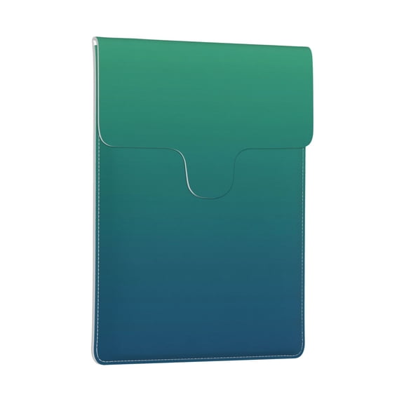 Pobuds Leather Laptop Sleeve, Padded Case, Thin Portable, Versatile Bag - Compatible with 13 inch laptops or MacBook Air Pro 13 inch 2016 or later - Vertical, Mint and Sailor Blue