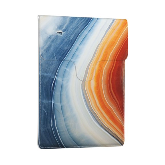 Pobuds Leather Laptop Sleeve, Padded Case, Thin Portable, Versatile Bag - Compatible with most 13 inch laptops for MacBook Pro 13 inch 2016 or later, MacBook Air 13,14 - Horizontal, Marble