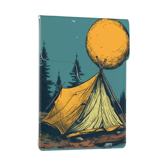 Pobuds Leather Laptop Sleeve, Padded Case, Thin Portable, Versatile Bag - Compatible with most 13 inch laptops for MacBook Pro 13 inch 2016 or later, MacBook Air 13,14 - Vertical, camping