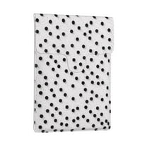 Pobuds Leather Laptop Sleeve, Padded Case, Thin Portable, Versatile Bag - Compatible with most 13 inch laptops for MacBook Pro 13 inch 2016 or later, MacBook Air 13,14 - Vertical, black polka dots