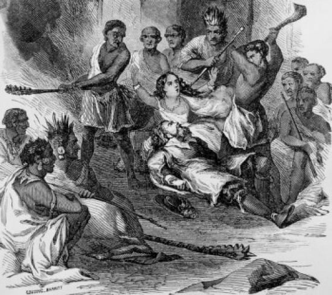 Pocahontas Saving the Life of John Smith American History Canvas Art - (18 x 24)