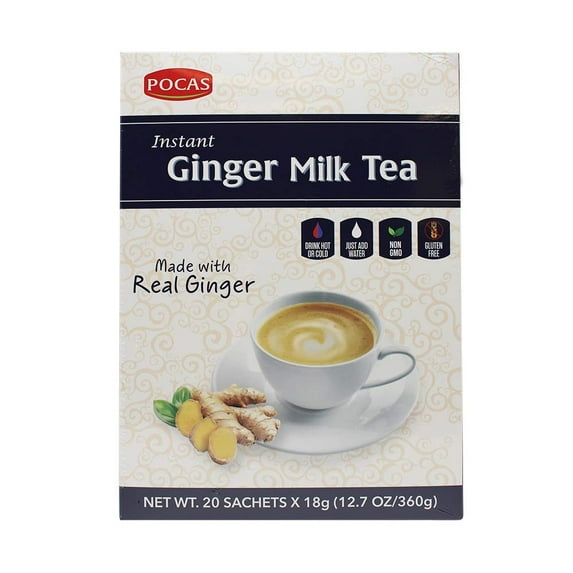 Pocas Ginger Milk Tea, 12.7 Ounce, 20 Bags (Pack of 2)
