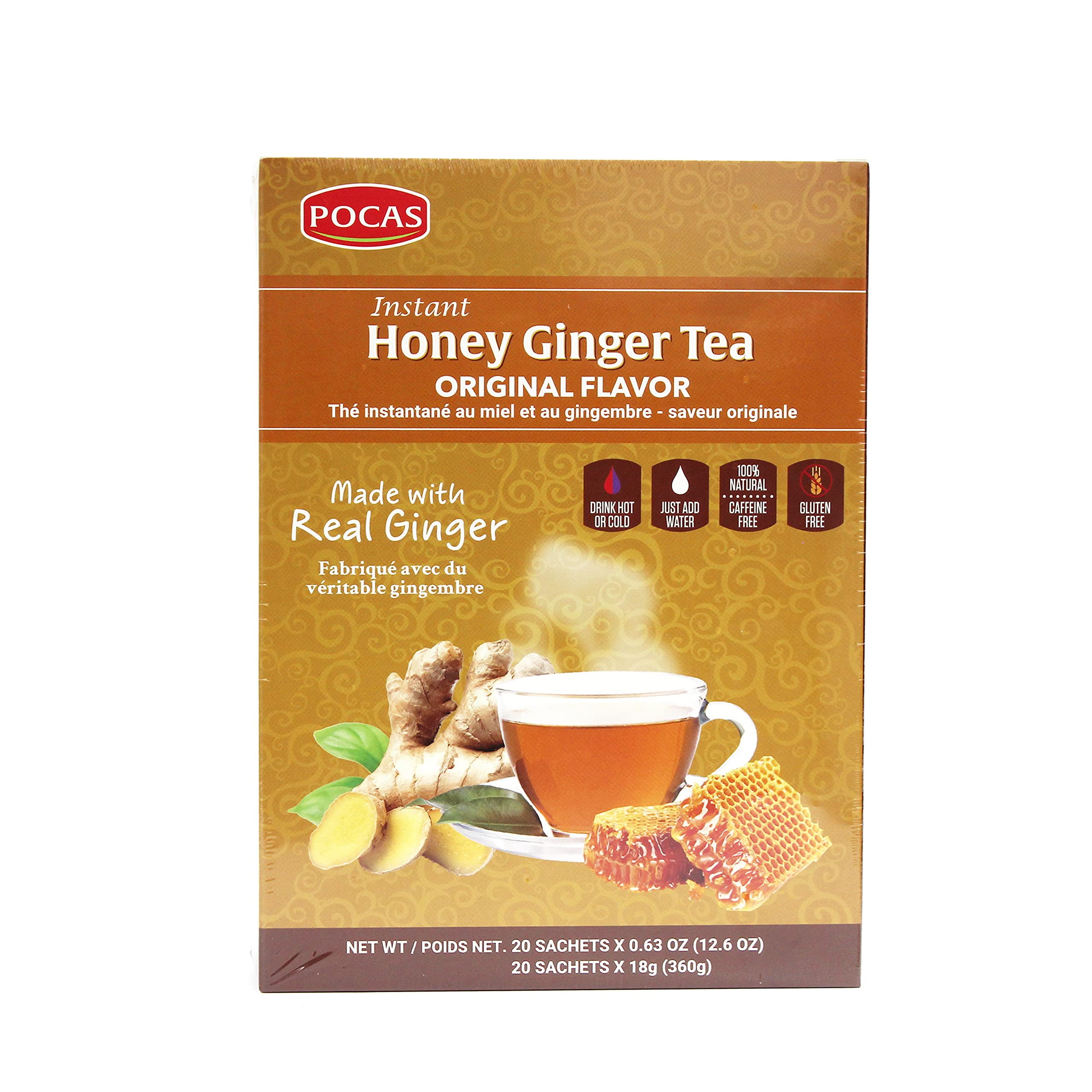 Pocas Honey Ginger Tea Instant Tea Powder Packets With Ginger Honey