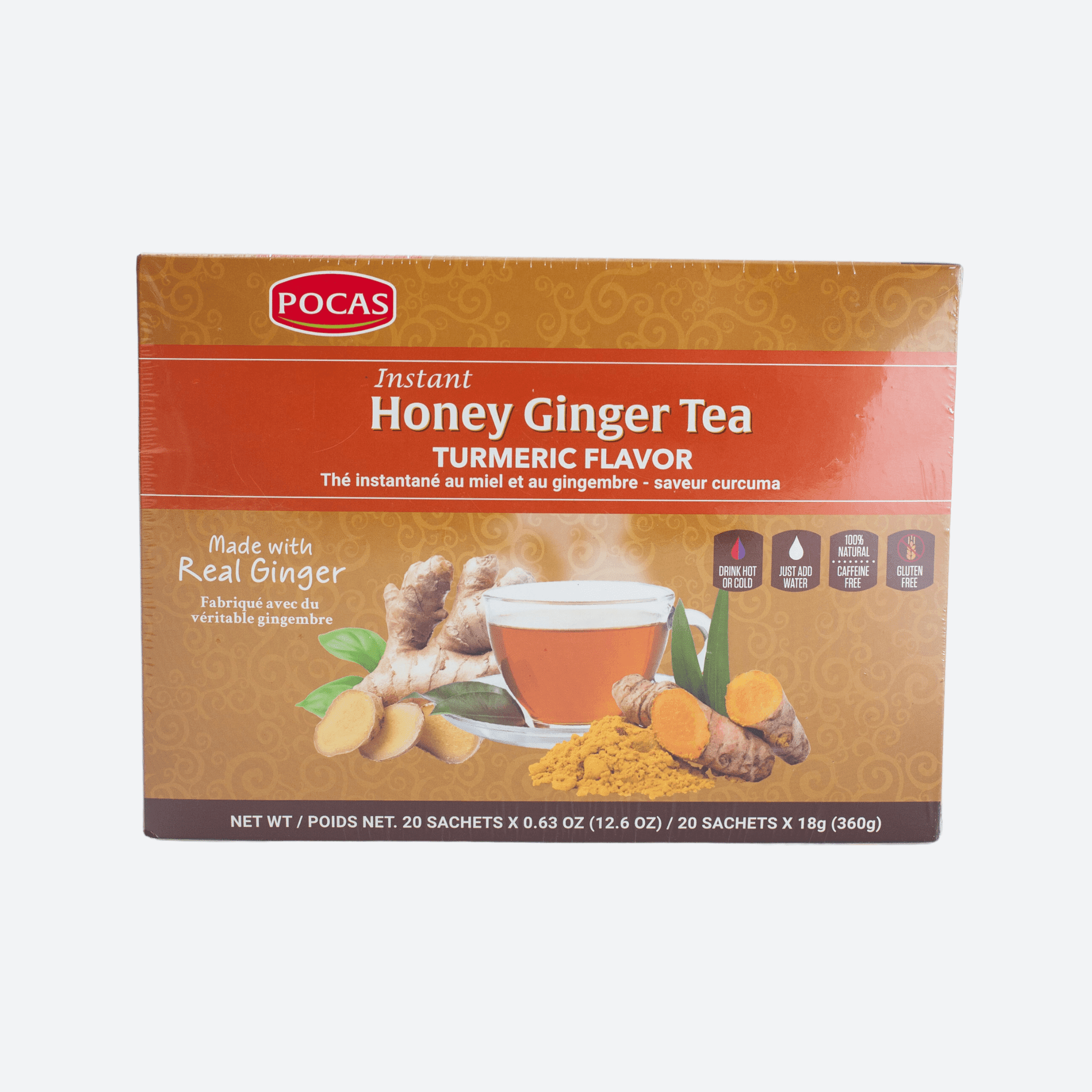 Pocas Instant Honey Ginger Tea360gTurmeric Flavor Of Instant Honey