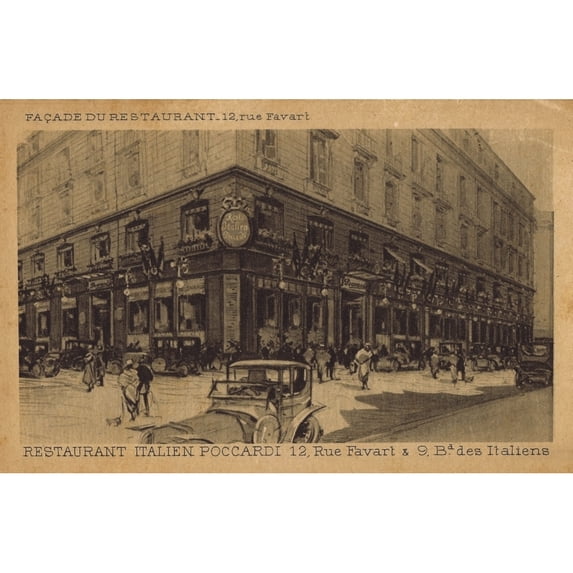 Pocccardi Restaurant, Paris Poster Print By Mary Evans Jazz Age Club Collection (24 X 18)