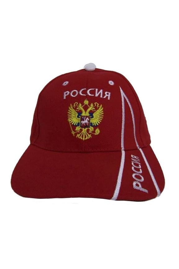 Poccnr Russia Russian Two Headed Eagle Red Baseball Hat Cap 3D embroidered