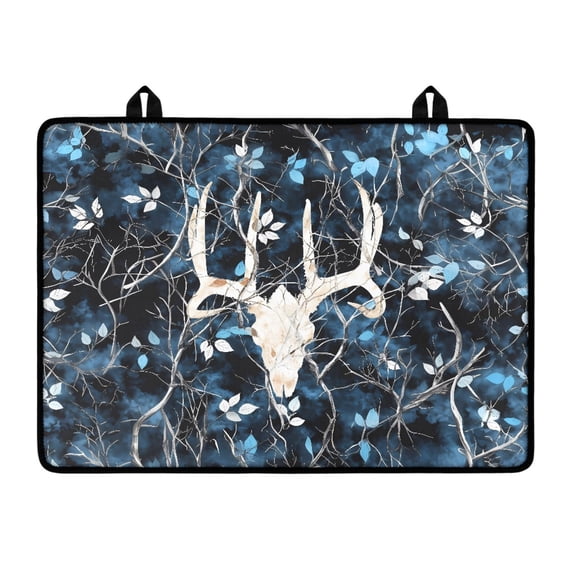Renewold Electric Stove Cover Glass Stove Top Cover Heat Resistant Anti-slip Stovetop Protector Cover Cooktop Mat Extra Counter Space Extra Large, Deer Skull Camo Hunting Forest