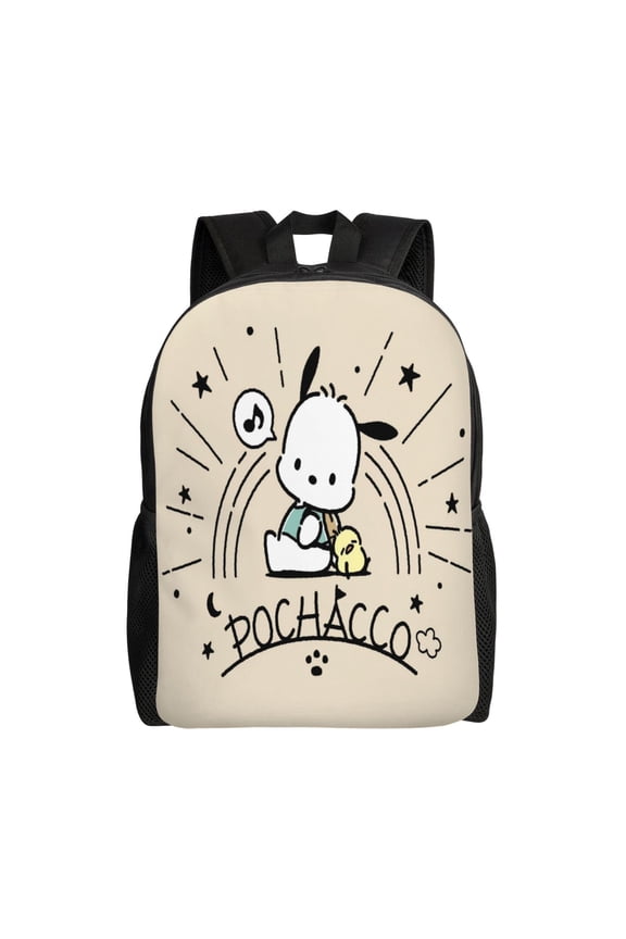 Pochacco Backpack Lightweight Daypack Large Capacity Travel Work School Back Pack Novelty Backpacks Laptop Bag