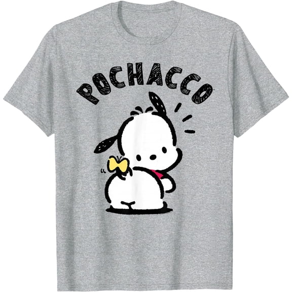 Pochacco Backside Logo DTG Print Unisex T-Shirt
