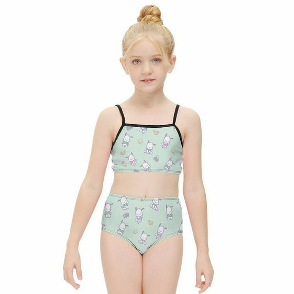 Pochacco Girls' Swimwear Beach Sport Bikini Bathing Suit 2 Piece Swimsuits