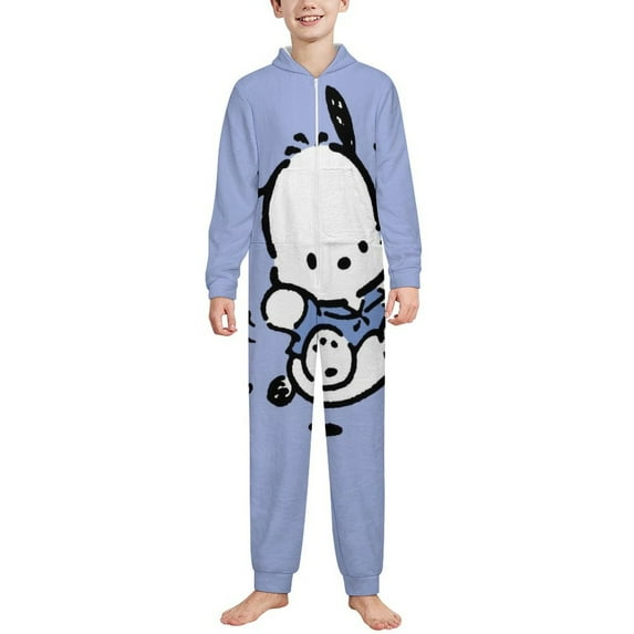 Pochacco Hooded Union Suit Pajama Soft Comfy PJs Sleepwear