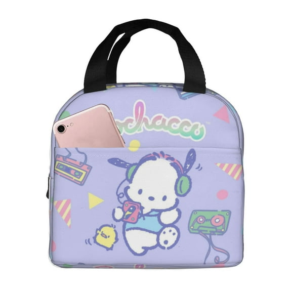 Pochacco Lunch Bag, Insulated Lunch Bag for Women Men Lunch Box Container Bag Reusable Lunch Tote Bag for Office, Work, Beach, Travel, Picnic