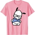 thumbnail image 1 of Pochacco Nerd Glasses DTG Print Unisex T-Shirt,Light Pink Color,Size YXL, 1 of 5