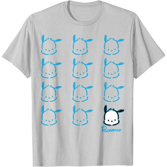 Pochacco Real One DTG Print Unisex T-Shirt,Ice Grey Color,Size 4XL