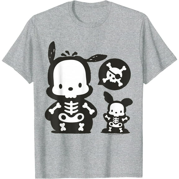 Pochacco Skeleton Funny Halloween DTG Print Unisex T-Shirt