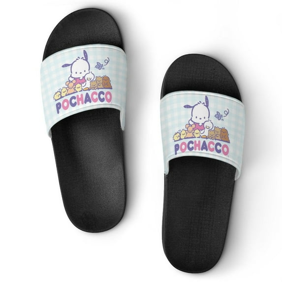 Pochacco Slides & Slippers for Women & Men Summer Non Slip Shower Sandals Beach Shoes for Home Garden Bathroom Pool Gift