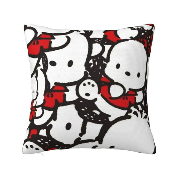 Pochacco Throw Pillow Cover Decoration Pillow Case Cushion for Home Sofa Couch 18"x18"