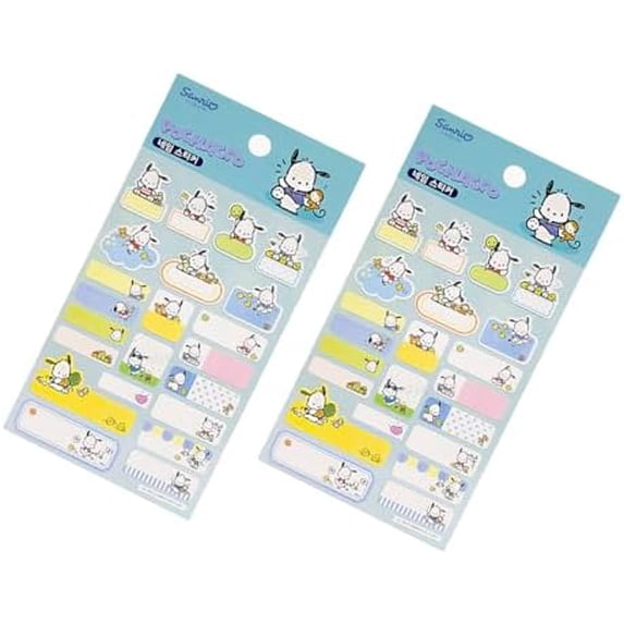 Pochacco's Name Stickers for Labeling Items - 2 Sheets - 44 Stickers ...