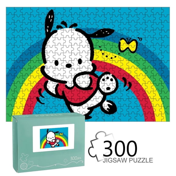 Pochacco-themed Wooden jigsaw Puzzle for home Decoration or gift for fans friend,family.300pc